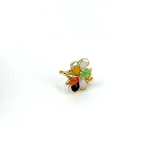 14k Gold and Jade Ring, size 6